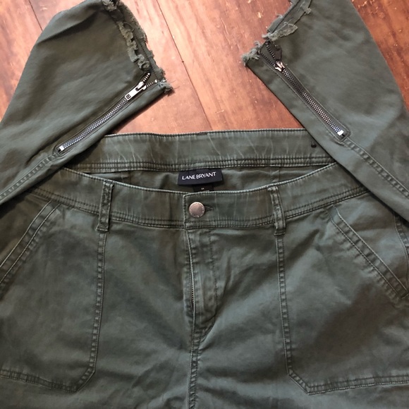 Lane Bryant army green utility style pant - Picture 1 of 3